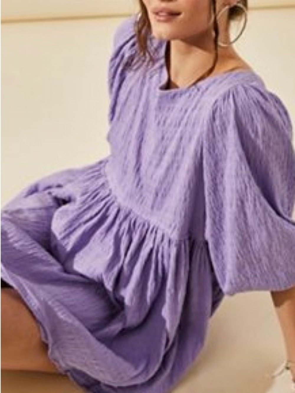 Free People Get Obsessed Babydoll Dress, Sugar Purple, Size Medium